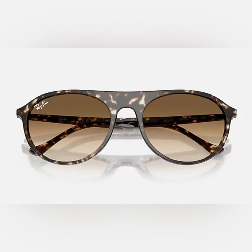 New Ray-Ban Sunglasses Aviator Havana RB2215 with Case - Picture 2 of 9